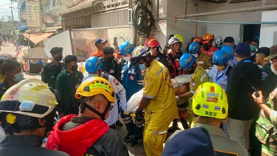 “The fire was massive, and was inside the casino, so it was difficult for our water cannons to reach it,” observed a firefighter on the video posted online by the fire department. (AFP)