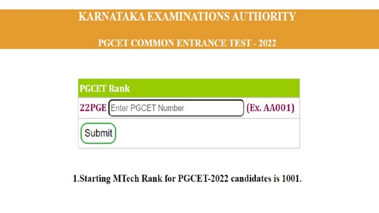 Karnataka PGCET Result 2022 declared at kea.kar.nic.in, direct link to check