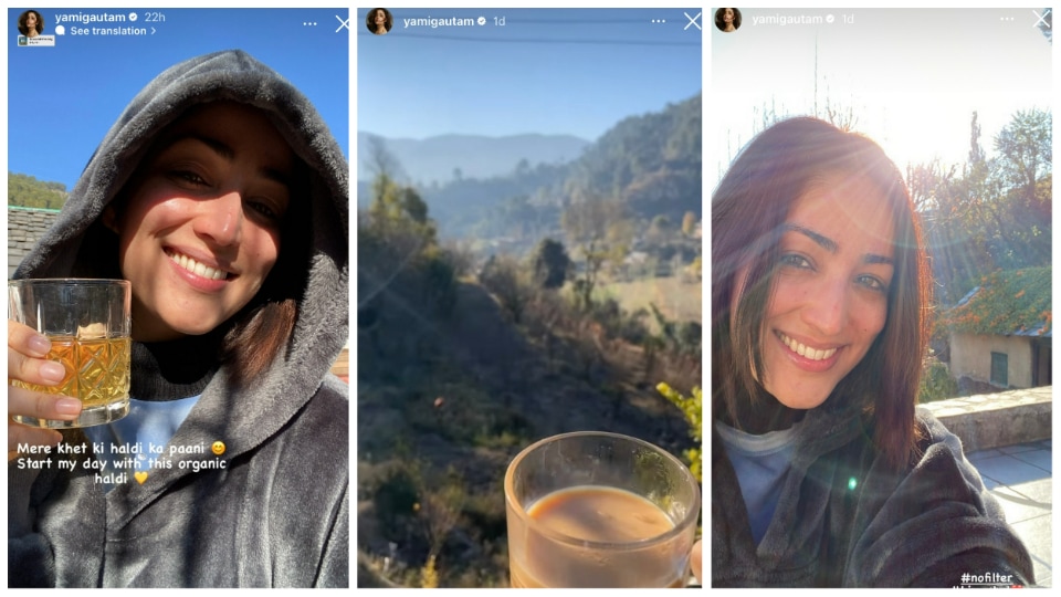 Yami Gautam shared pictures from holidays in Himachal Pradesh via Instagram Stories.