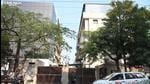 A police van outside the office of pharma company Marion Biotech, in Noida. (HT Photo) A police van outside the office of pharma company Marion Biotech, in Noida. (HT Photo)