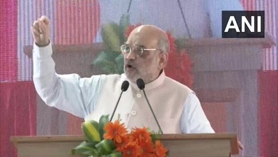 Union Home Minister Amit Shah addressed a public meeting in Mandya. (ANI) Union Home Minister Amit Shah addressed a public meeting in Mandya. (ANI)