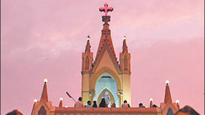 Mumbai, India - Sept. 8, 2017: Mount Marry church during Mount Mary Fair at Bandra in Mumbai, India, on Friday, September 8, 2017. (Photo by Pramod Thakur/Hindustan Times) (Pramod Thakur/HT Photo)