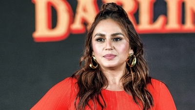 Actor Huma Qureshi at the trailer launch of  her film Monica, O My Darling in Mumbai in October 2022.. (PTI Photo) (PTI)