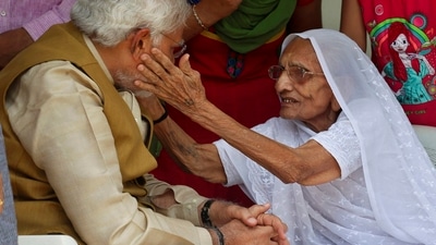 Narendra Modi's mother Heeraben passed away on Friday morning. (PTI) Narendra Modi's mother Heeraben passed away on Friday morning. (PTI)
