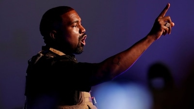Kanye West Missing:  Rapper Kanye West gestures to a crowd. (Reuters File)