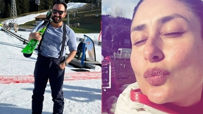 Kareena Kapoor Khan and her family in Switzerland.