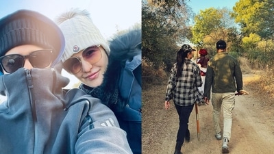 Katrina Kaif and Vicky Kaushal in Rajasthan. Katrina Kaif and Vicky Kaushal in Rajasthan.