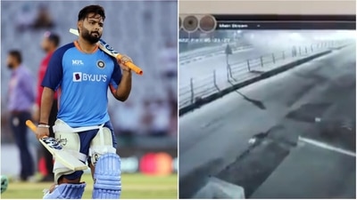 Watch: CCTV-captured footage shows exact moment when Rishabh Pant's car ...