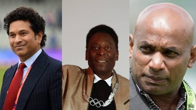 Sachin Tendulkar; Pele; Sanath Jayasuriya (getty images) Sachin Tendulkar; Pele; Sanath Jayasuriya (getty images)