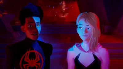 Miles Morales and Gwen Stacy in Spider-Man: Across the Spider-verse. Miles Morales and Gwen Stacy in Spider-Man: Across the Spider-verse.