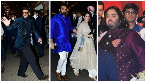 Ranveer Singh, Zaheer Khan, Sagarika Ghosh and Anant Ambani at Antilia. (Varinder Chawla) Ranveer Singh, Zaheer Khan, Sagarika Ghosh and Anant Ambani at Antilia. (Varinder Chawla)