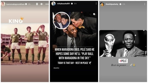 Kareena Kapoor, Vicky Kaushal and Shilpa Shetty remembered Pele. Kareena Kapoor, Vicky Kaushal and Shilpa Shetty remembered Pele.
