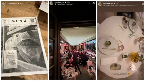 Kartik Aaryan shares pictures from his vacation in Paris via Instagram Stories. Kartik Aaryan shares pictures from his vacation in Paris via Instagram Stories.