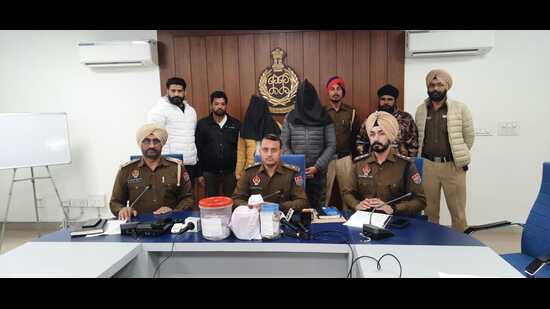 ₹ 50,000 was seized from the duo while travelling, while ₹ 7,51,500 drug money was recovered from their apartment in Kharar. (HT Photo)