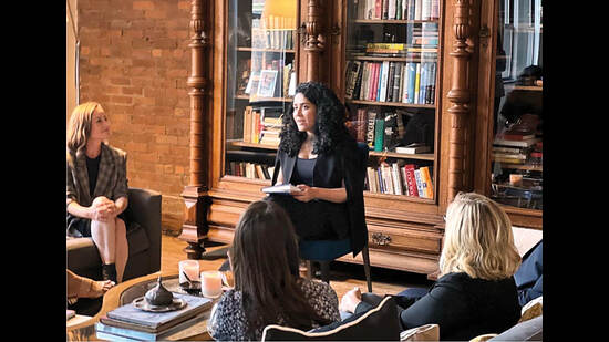 Mansi at a book reading in New York (Instagram/mansi_choksi)