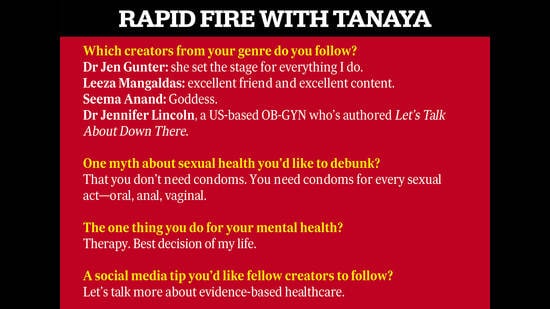 “When Raja Hindustani came out, it had a makeout scene in the end that wasn’t covered. This year, when Gehraiyaan’s trailer released, it was a one-minute montage of people making out. Which I think is fantastic,” says Dr Tanaya Narendra, a gynaecologist and women’s health champion