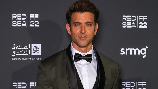 Hrithik Roshan posing for a photo at Red Sea Film Festival 2022. (AFP)