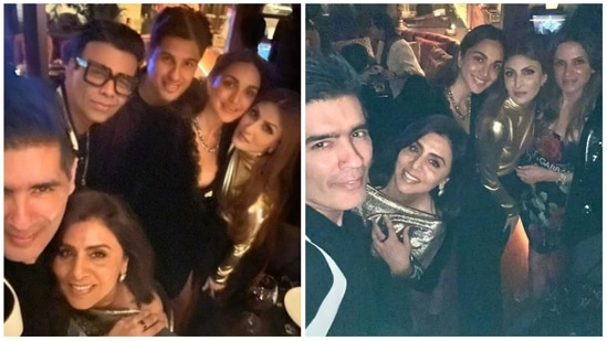 Sidharth Malhotra and Kiara Advani met Karan Johar and Neetu Kapoor at a party in Dubai. 