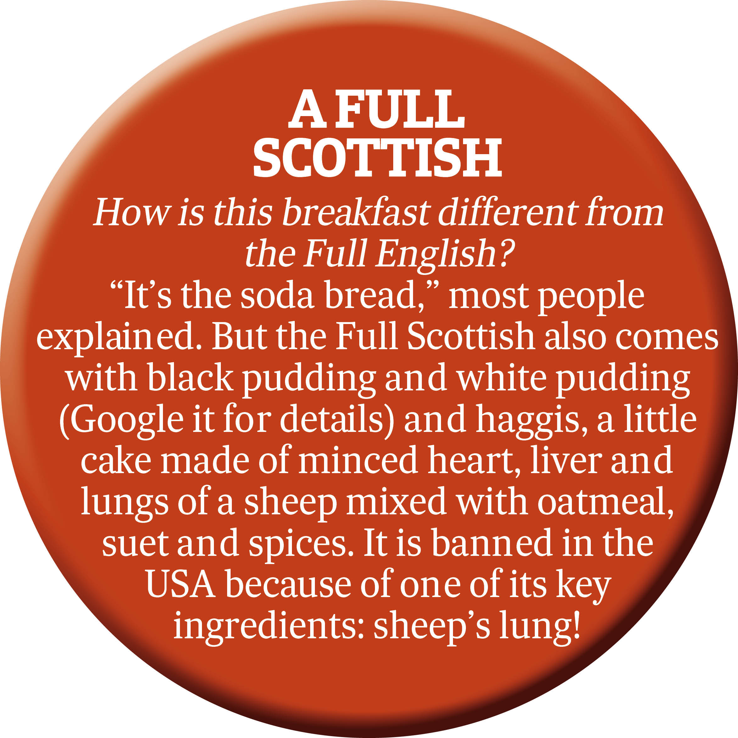 The difference between a Full Scottish and a Full English breakfast