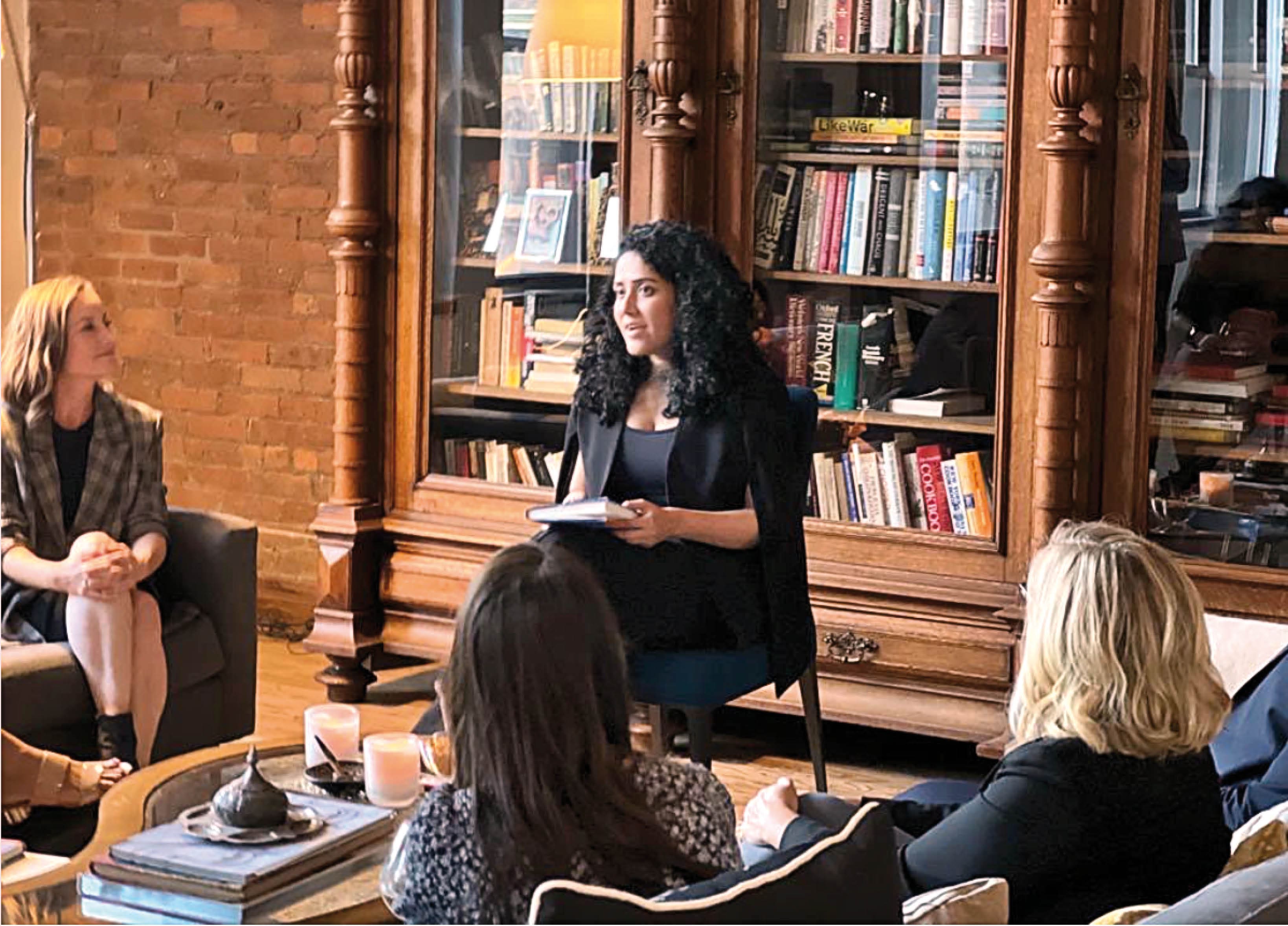 Mansi at a book reading in New York (Instagram/mansi_choksi)