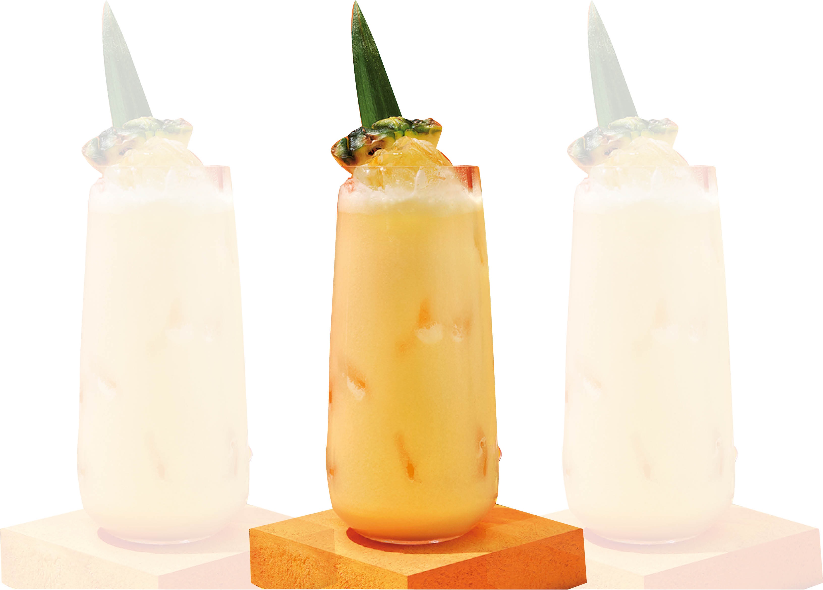 A salted toffee pina colada made with whisky