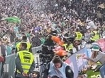 Spain Toy Shower: Toys showered by fans during a football match. Spain Toy Shower: Toys showered by fans during a football match.
