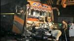 SUV jumped the divider and collided with a luxury bus on National Highway (NH-8) in Navsari district (Twitter Photo) SUV jumped the divider and collided with a luxury bus on National Highway (NH-8) in Navsari district (Twitter Photo)