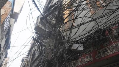 Deputy chief engineer of Ludhiana city east circle Jagdev Singh Haans said, “The dangling wires are telephone cables, not the electric cables. (Harvinder Singh/HT) Deputy chief engineer of Ludhiana city east circle Jagdev Singh Haans said, “The dangling wires are telephone cables, not the electric cables. (Harvinder Singh/HT)