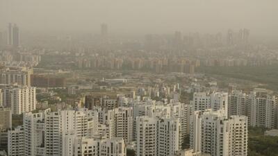 Gurugram, India-December 28, 2022: A view of residential and commercial buildings on Golf Course road near sector 53/54 in Gurugram, India, on Wednesday, 28 December 2022. (Photo by Parveen Kumar/Hindustan Times)**To go with Abhishek Behl's story Gurugram, India-December 28, 2022: A view of residential and commercial buildings on Golf Course road near sector 53/54 in Gurugram, India, on Wednesday, 28 December 2022. (Photo by Parveen Kumar/Hindustan Times)**To go with Abhishek Behl's story