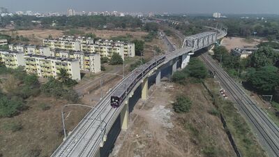 The dry run was carried out between Garware College Station and the Civil Court, as well as between Range Hill and Civil Court. (HT PHOTO) The dry run was carried out between Garware College Station and the Civil Court, as well as between Range Hill and Civil Court. (HT PHOTO)