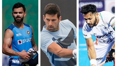 Virat Kohli, Novak Djokovic, Harmanpreet Singh Virat Kohli, Novak Djokovic, Harmanpreet Singh