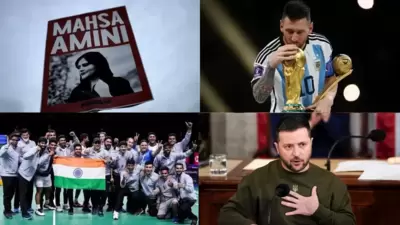 Mahsa Amini, Lionel Messi, Volodymyr Zelensky and Thomas Cup Winners (Clockwise) Mahsa Amini, Lionel Messi, Volodymyr Zelensky and Thomas Cup Winners (Clockwise)