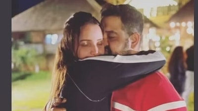 Tripti Dimri's loved up photo with Anushka Sharma's brother Karnesh Ssharma. Tripti Dimri's loved up photo with Anushka Sharma's brother Karnesh Ssharma.