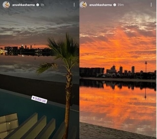 Anushka Sharma shared sunrise pictures on Instagram Stories. Anushka Sharma shared sunrise pictures on Instagram Stories.