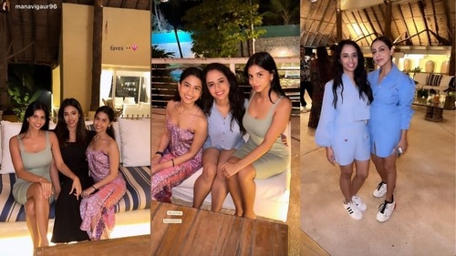 Suhana Khan and Gauri Khan were seen posing with their friends and family. Suhana Khan and Gauri Khan were seen posing with their friends and family.