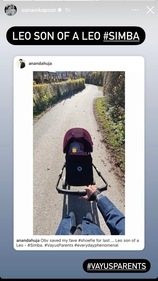 Sonam Kapoor shares husband Anand Ahuja's post with son Vayu via Instagram Stories. Sonam Kapoor shares husband Anand Ahuja's post with son Vayu via Instagram Stories.