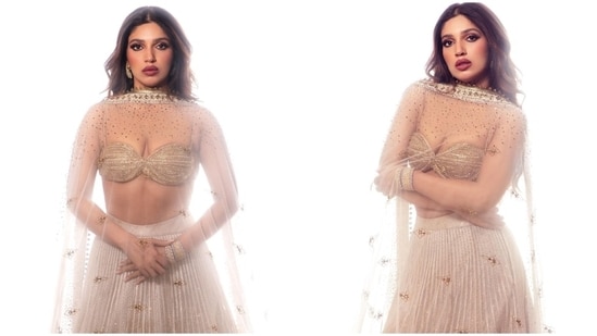 Actor Bhumi Pednekar's ethnic fashion game has evolved over the years, and right now, she is in her best phase. One look at her Instagram page, and you will agree with us. From gorgeous lehengas to designer sarees and breathtaking suit sets, Bhumi is donning it all. Even her most recent traditional avatar in an off-white and gold lehenga and deep-neck blouse set has garnered praise from the fans. Keep scrolling to check out all the images. (Instagram)