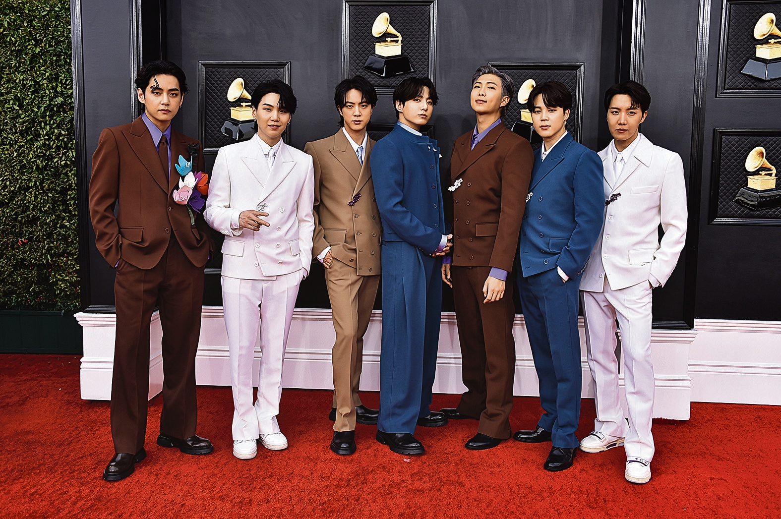K-Pop band BTS arrives at the 64th Annual Grammy Awards in Las Vegas. (Photo: Jordan Strauss/Invision/AP) K-Pop band BTS arrives at the 64th Annual Grammy Awards in Las Vegas. (Photo: Jordan Strauss/Invision/AP)