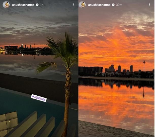 Anushka Sharma shared sunrise pictures on Instagram Stories.