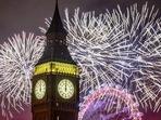 New Year Celebrations In London: Fireworks light up the sky over the London Eye and the Elizabeth Tower. New Year Celebrations In London: Fireworks light up the sky over the London Eye and the Elizabeth Tower.