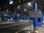 A photograph shows a customs checkpoint as vehicles pass without stopping at the Bregana border crossing between Croatia and Slovenia on January 1. A photograph shows a customs checkpoint as vehicles pass without stopping at the Bregana border crossing between Croatia and Slovenia on January 1.
