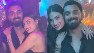 Actor Athiya Shetty brought in the new year with cricketer KL Rahul in Dubai.