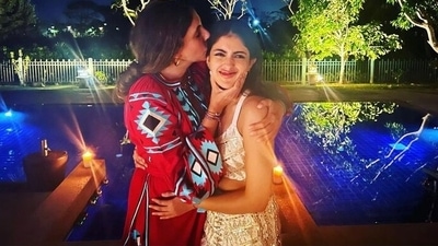 Shweta Bachchan with her daughter Navya Naveli Nanda.