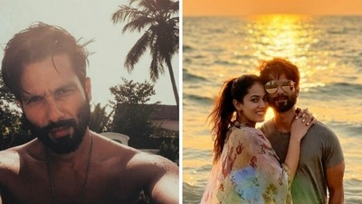 Shahid Kapoor is on a new year vacation with wife Mira Rajput. Shahid Kapoor is on a new year vacation with wife Mira Rajput.