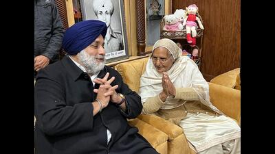 Sukhbir’s first such visit came days before Satwant’s death anniversary on January 6. (HT photo)