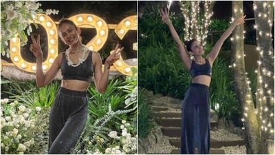 Rakul Preet Singh's grey ensemble for New Year celebrations is winning hearts (Instagram/@rakulpreet) Rakul Preet Singh's grey ensemble for New Year celebrations is winning hearts (Instagram/@rakulpreet)