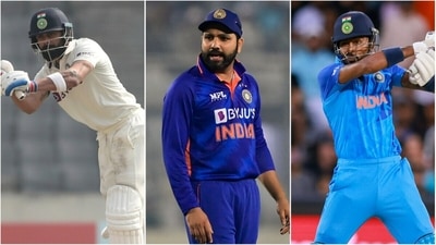 Virat Kohli; Rohit Sharma; Hardik Pandya (ANI/AP) Virat Kohli; Rohit Sharma; Hardik Pandya (ANI/AP)