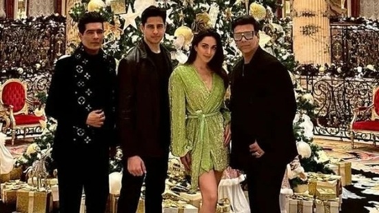 Sidharth Malhotra and Kiara Advani ring in new year with Karan Johar, and Manish Malhotra.