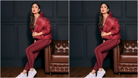 Kareena's fashion statement is goal in themselves.  A few days ago, the actor gave us big fashion inspiration in a bright maroon tracksuit.  (Instagram/@kareenakapoorkhan)