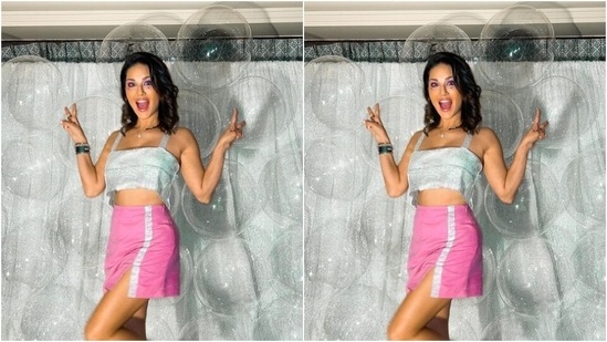 Sunny Leone celebrated the special day with a whole lot of bling. The actor played muse to fashion designer house Urban Suburban and picked a stunning casual ensemble.&nbsp;(Instagram/@sunnyleone)